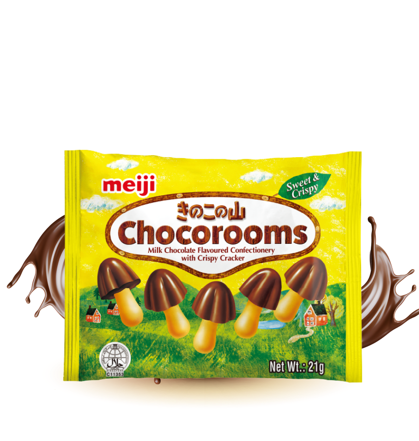 Chocorooms Milk Chocolate Flavoured Confectionery with Crispy Cracker