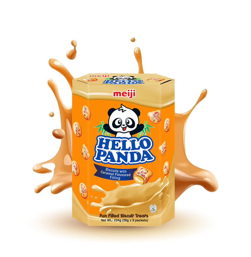 Hello Panda Biscuits with Caramel Flavoured Filling