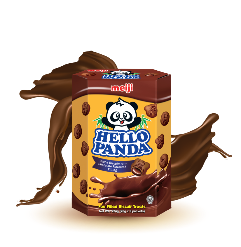 Hello Panda Cocoa Biscuits with Chocolate Flavoured Filling
