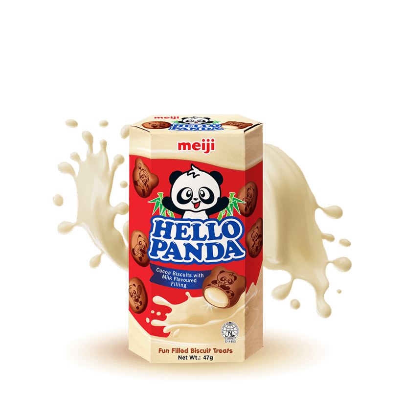 Hello Panda Cocoa Biscuits with Milk Flavoured Filling