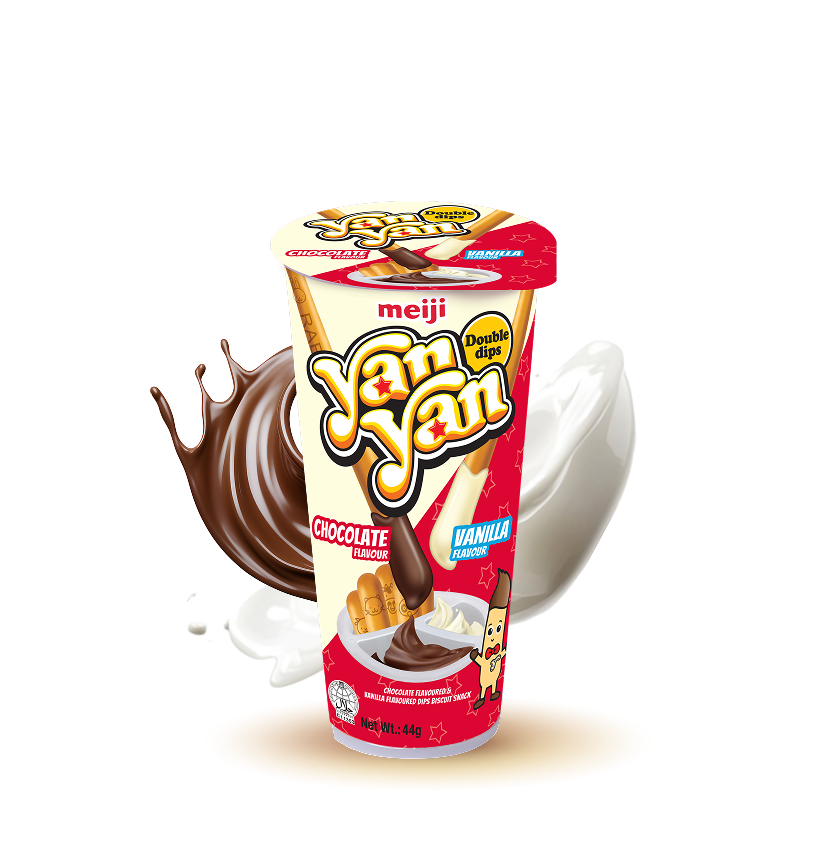 Yan Yan Chocolate Flavoured and Vanilla Flavoured Dips Biscuit Snack