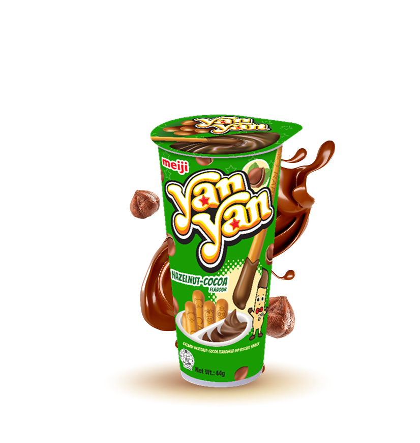 Yan Yan Creamy Hazelnut-Cocoa Flavoured Dip Biscuit Snack