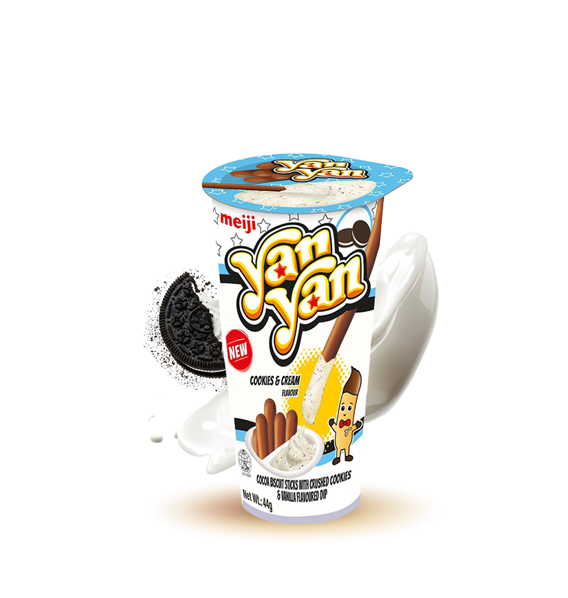 Yan Yan Cookies & Cream Flavoured Dip Biscuit Snack